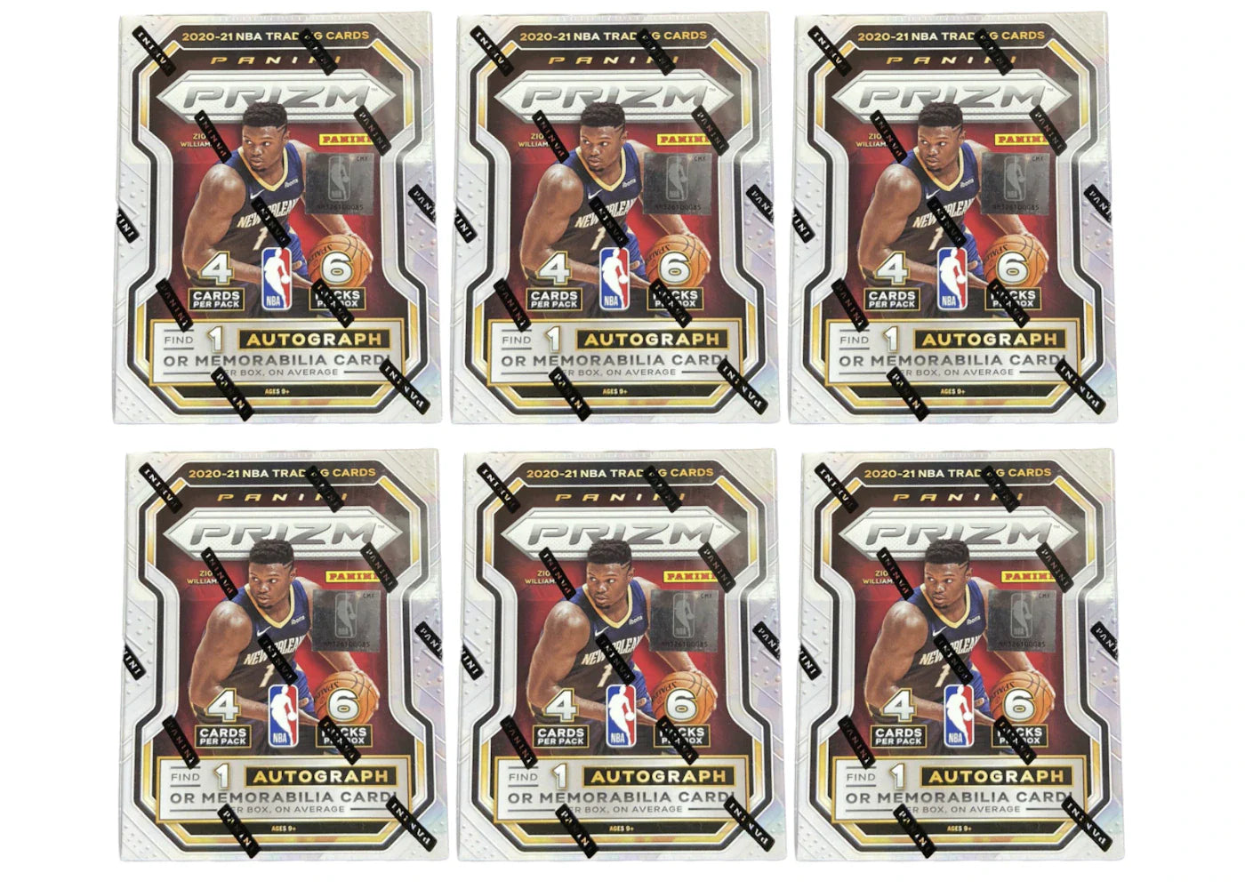 2020-21 Panini Prizm Basketball Blaster Box 6x Lot