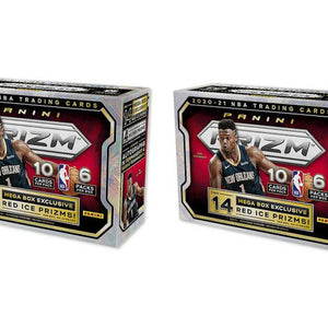 2020-21 Panini Prizm Basketball Mega Box (Red Ice Prizms) 2x Lot (Red or Blue Box)