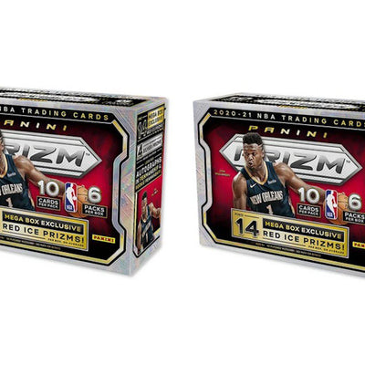 2020-21 Panini Prizm Basketball Mega Box (Red Ice Prizms) 2x Lot (Red or Blue Box)