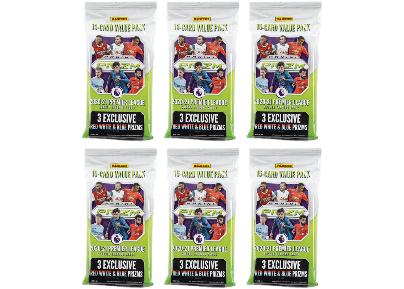 2020-21 Panini Prizm Premier League Soccer Fat Pack 6x lot