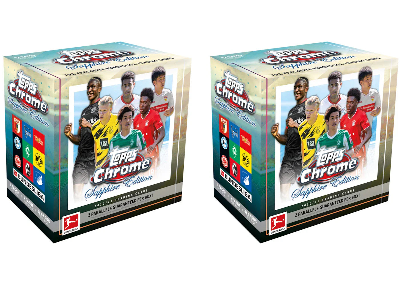 2020-21 Topps Chrome Bundesliga Soccer Sapphire Edition Box 2x Lot