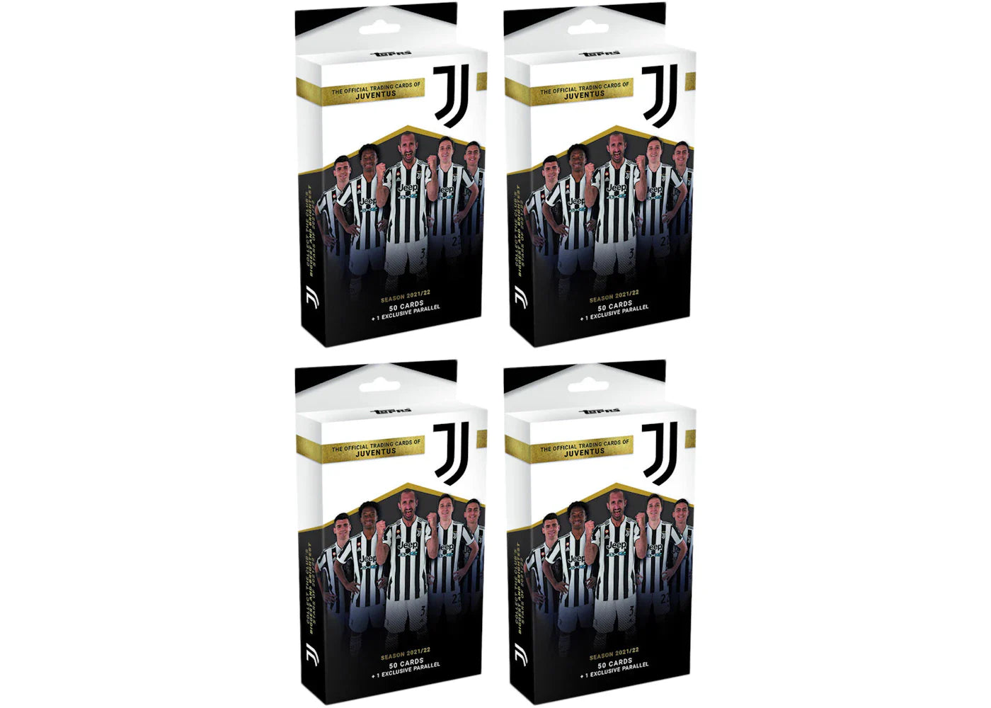 2020-21 Topps Juventus Team Set Soccer Box 4x Lot