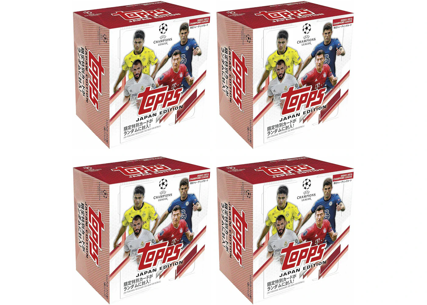 2020-21 Topps UEFA Champions League (Japan Edition) Soccer Box 4x Lot