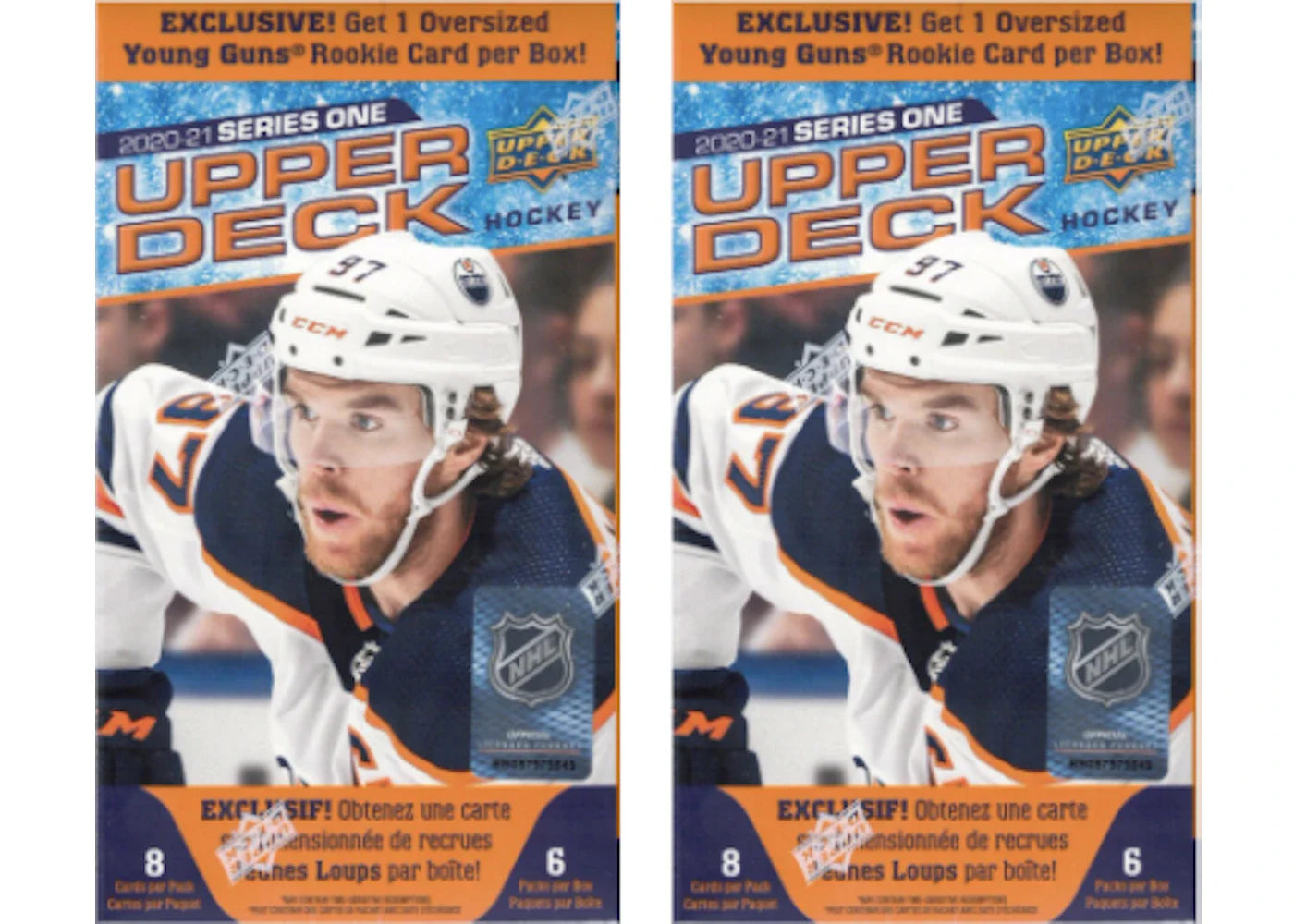 2020-21 Upper Deck Series One Blaster Box Oversized Young Guns 2x Lot