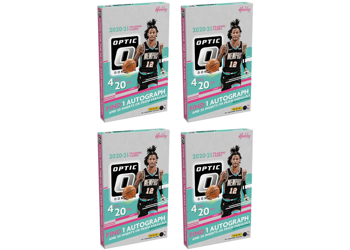 2020-21 Panini Donruss Optic Basketball Hobby Box 4x Lot