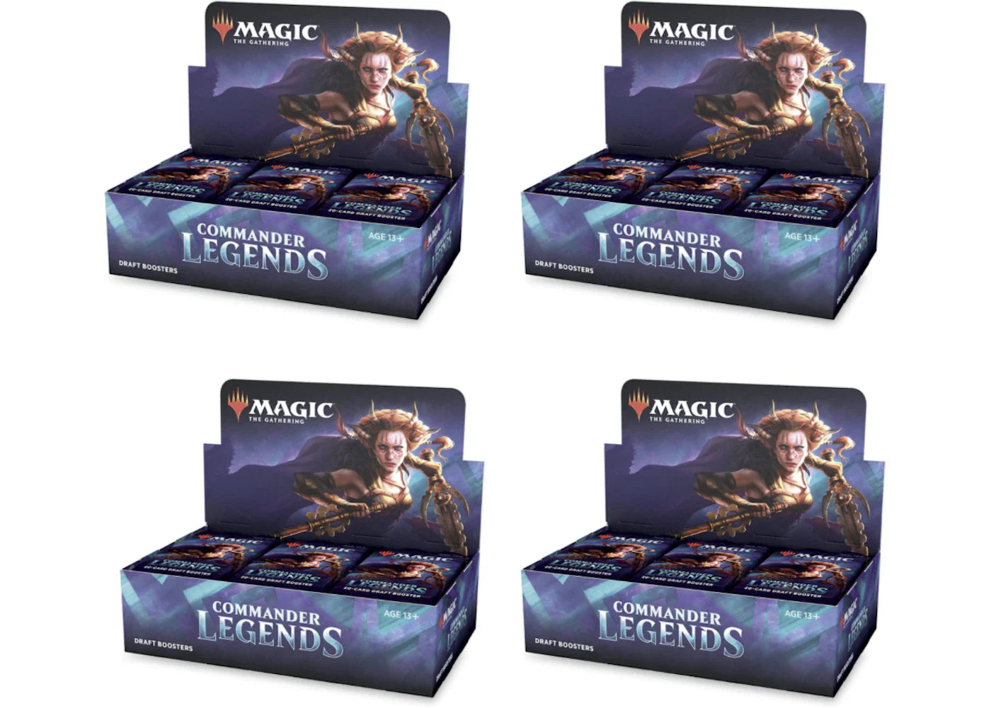 2020 Magic: The Gathering TCG Commander Legends Draft Booster Box 4x Lot
