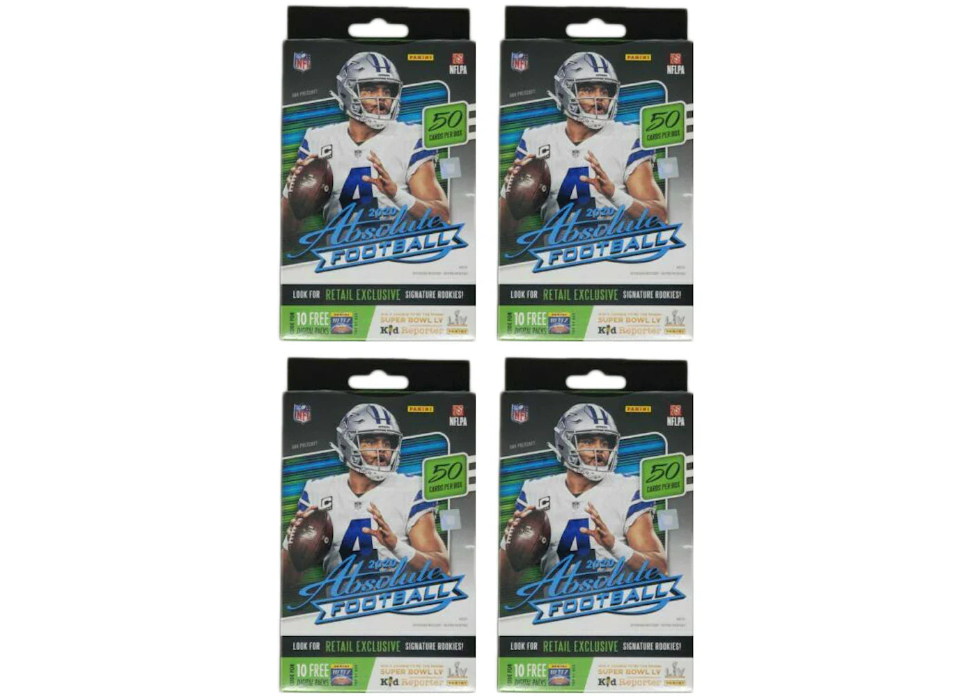 2020 Panini Absolute Football Hanger Box 4x Lot