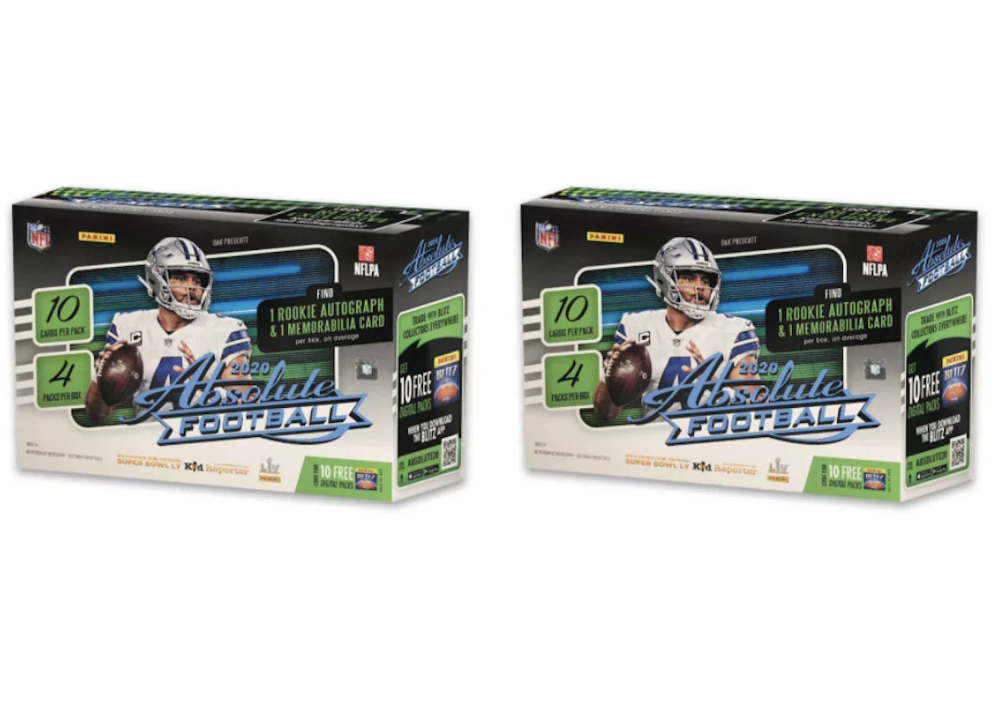 2020 Panini Absolute Football Mega Box 40 ct. 2x Lot