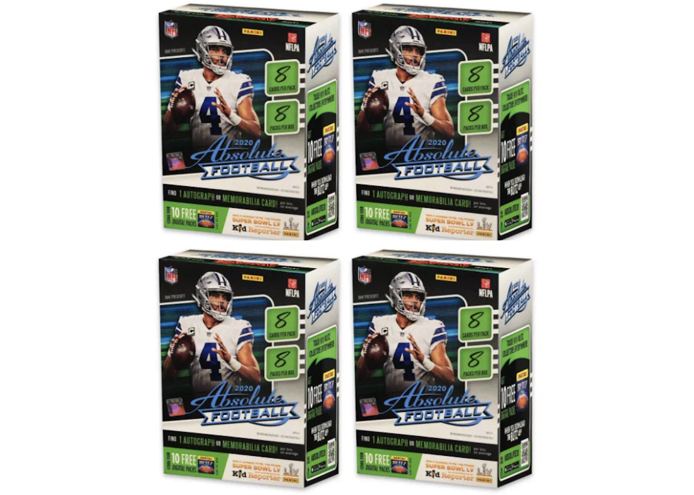2020 Panini Absolute Football Blaster Box 4x Lot