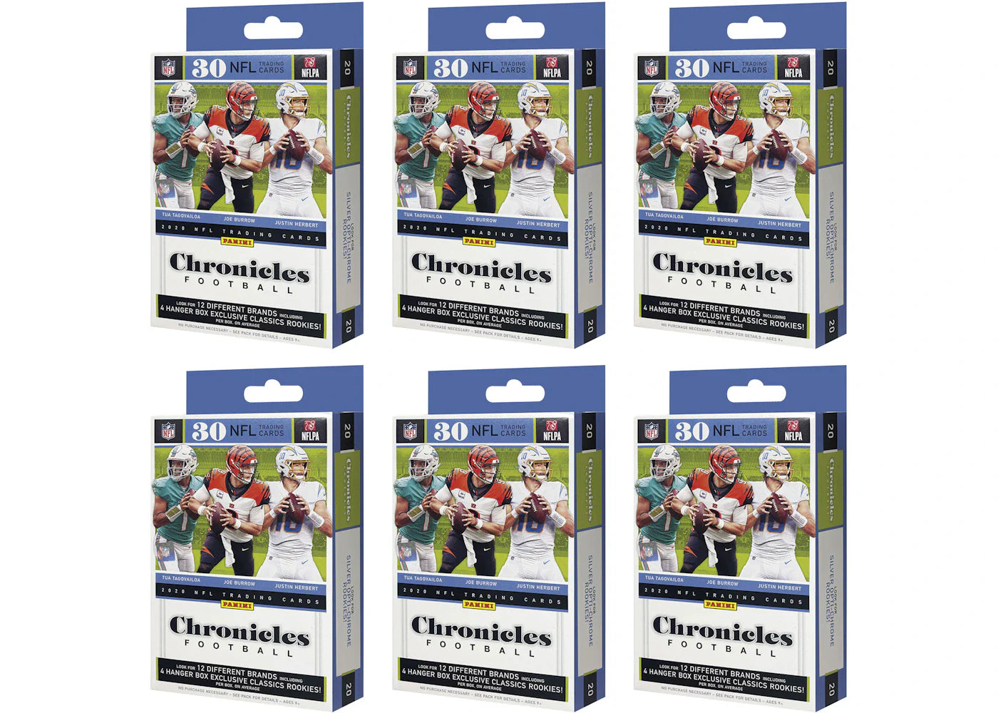 2020 Panini Chronicles Football Hanger Box 6x Lot