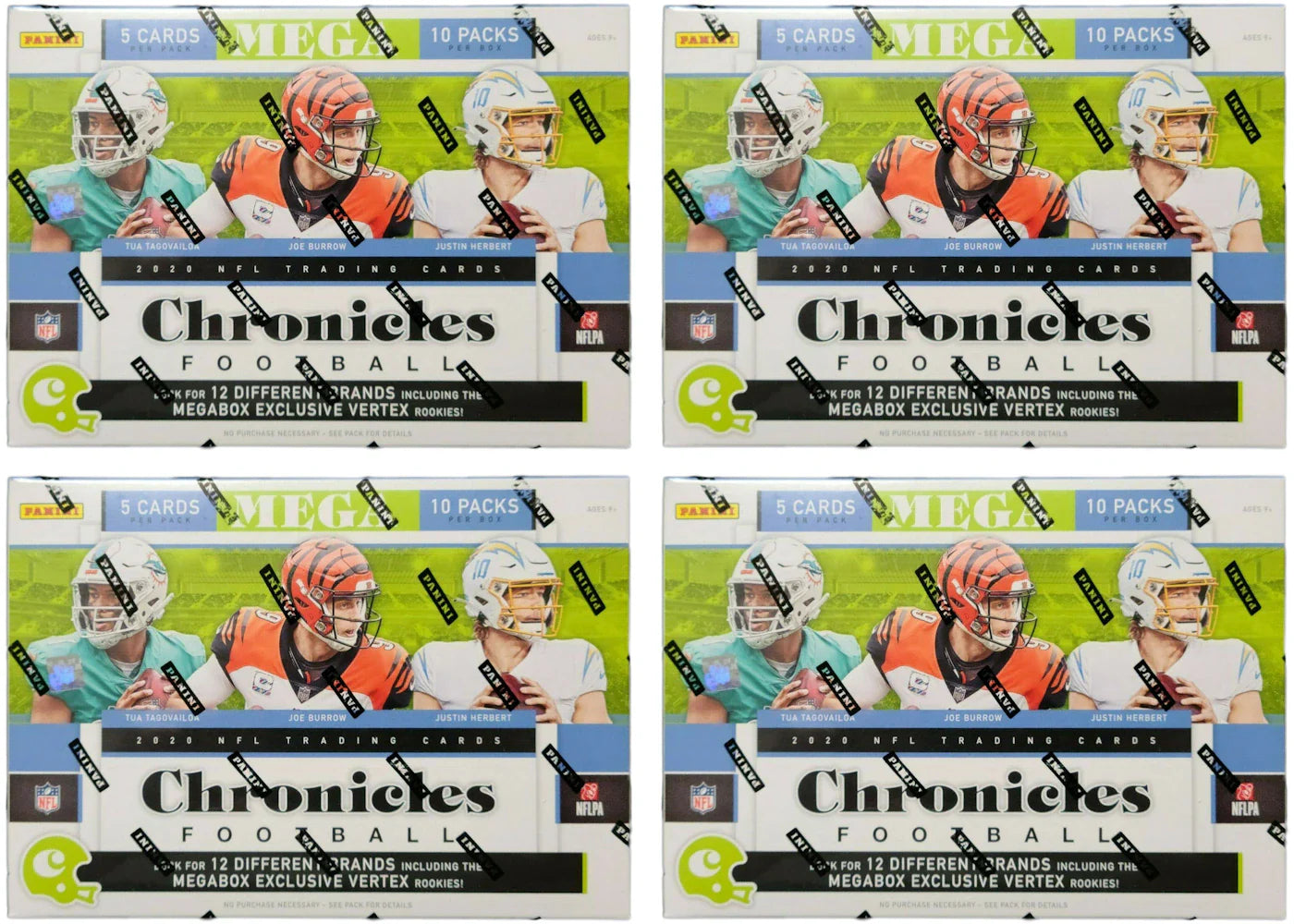 2020 Panini Chronicles Football Vertex Mega Box 4x Lot