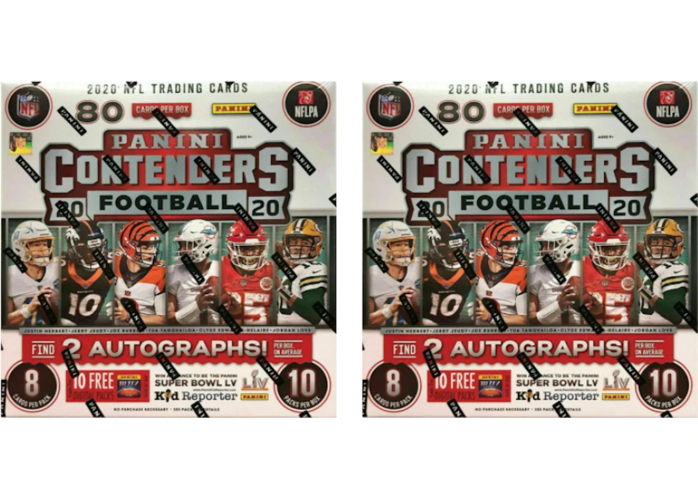 2020 Panini Contenders Football Fanatics Mega Box 80 ct. 2x Lot