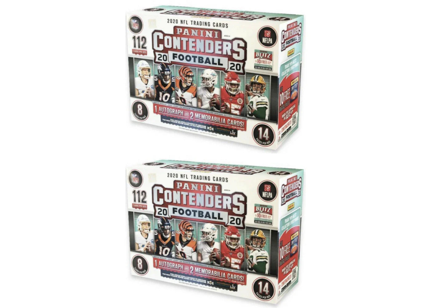 2020 Panini Contenders Football Mega Box (14 Packs) 2x Lot