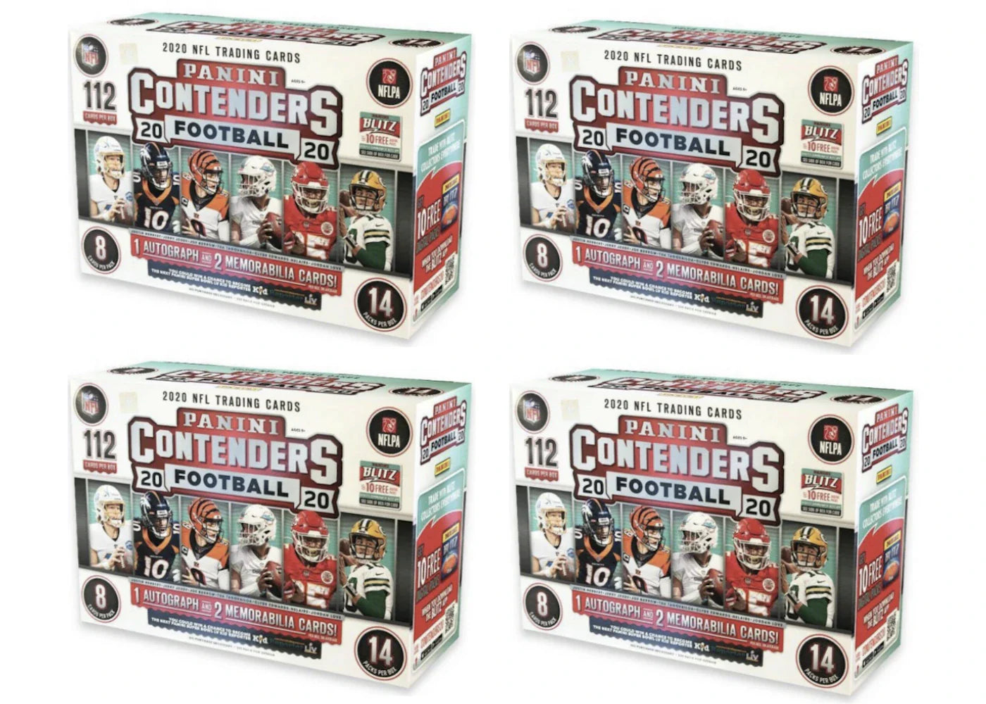 2020 Panini Contenders Football Mega Box (14 Packs) 4x Lot
