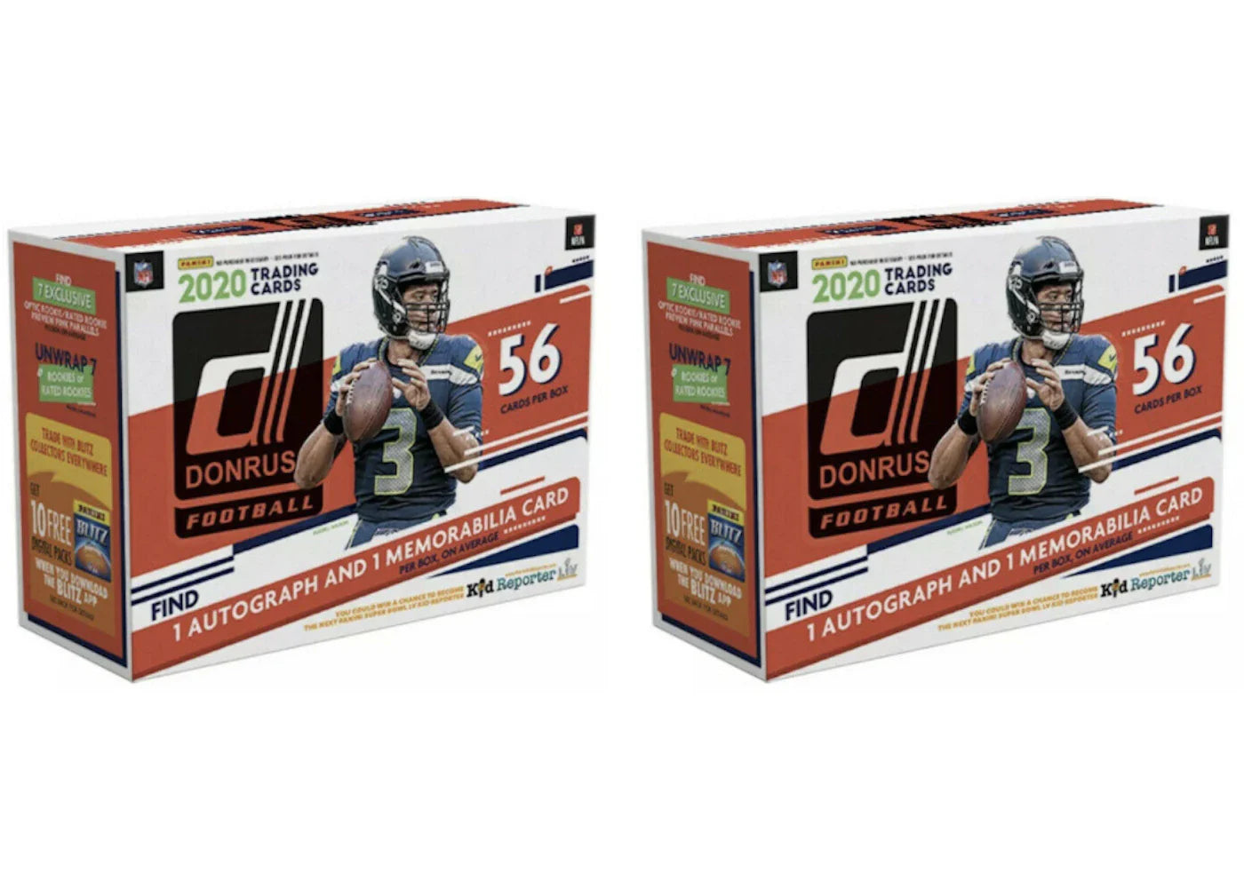2020 Panini Donruss Football Mega Box 2x Lot