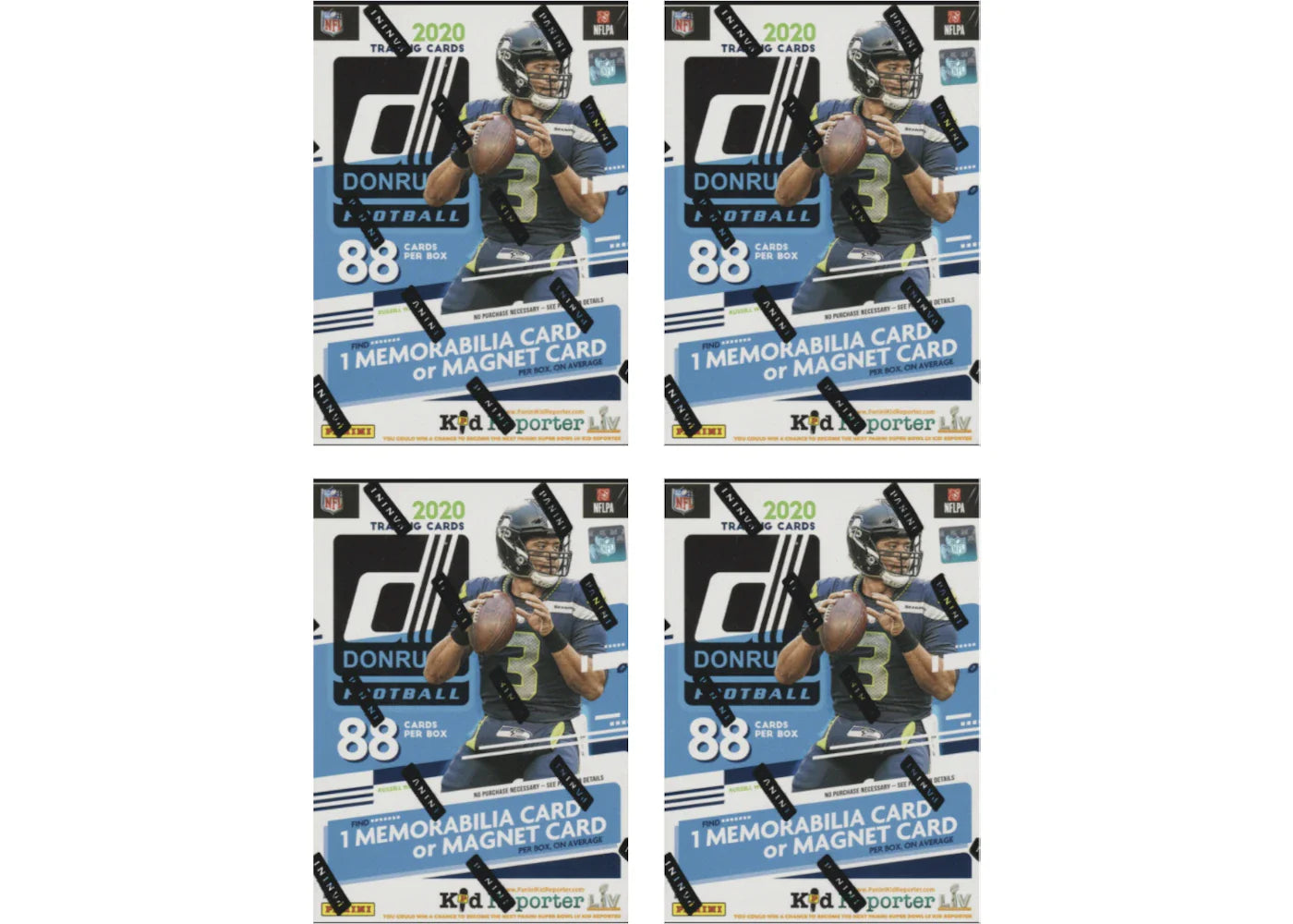 2020 Panini Donruss Football Wal-Mart Blaster Box 4x Lot
