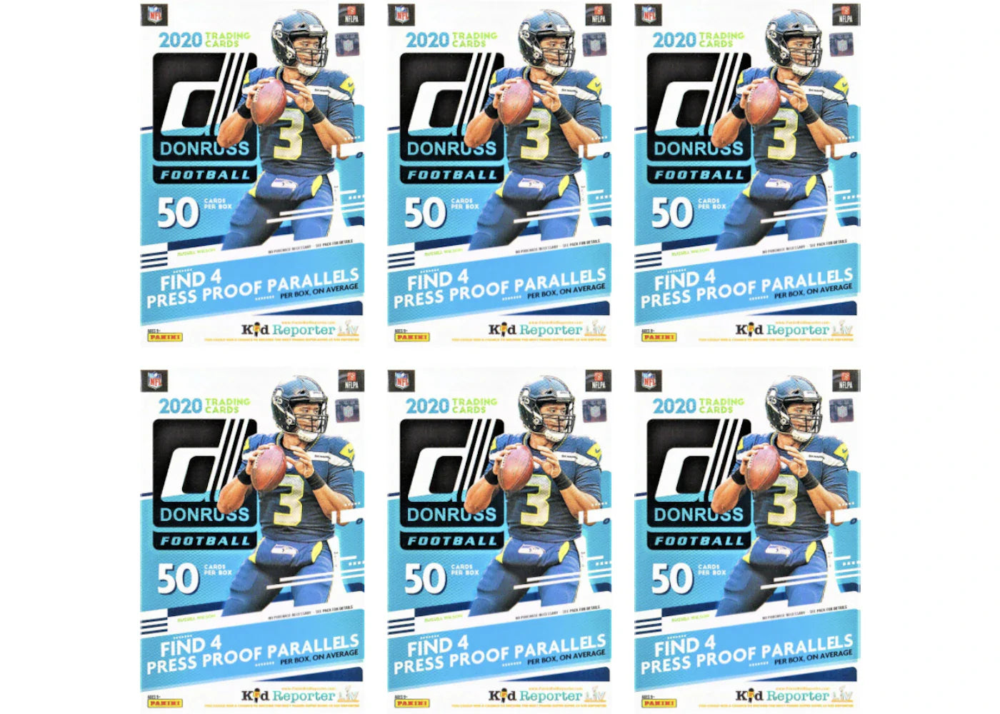 2020 Panini Donruss Football Wal-Mart Hanger Box 6x Lot