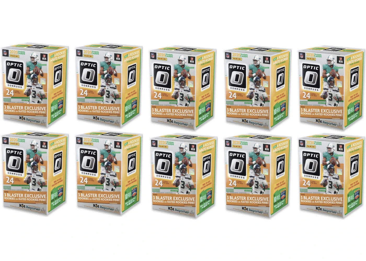 2020 Panini Donruss Optic Football Blaster Box (Pink Parallels) 10x Lot