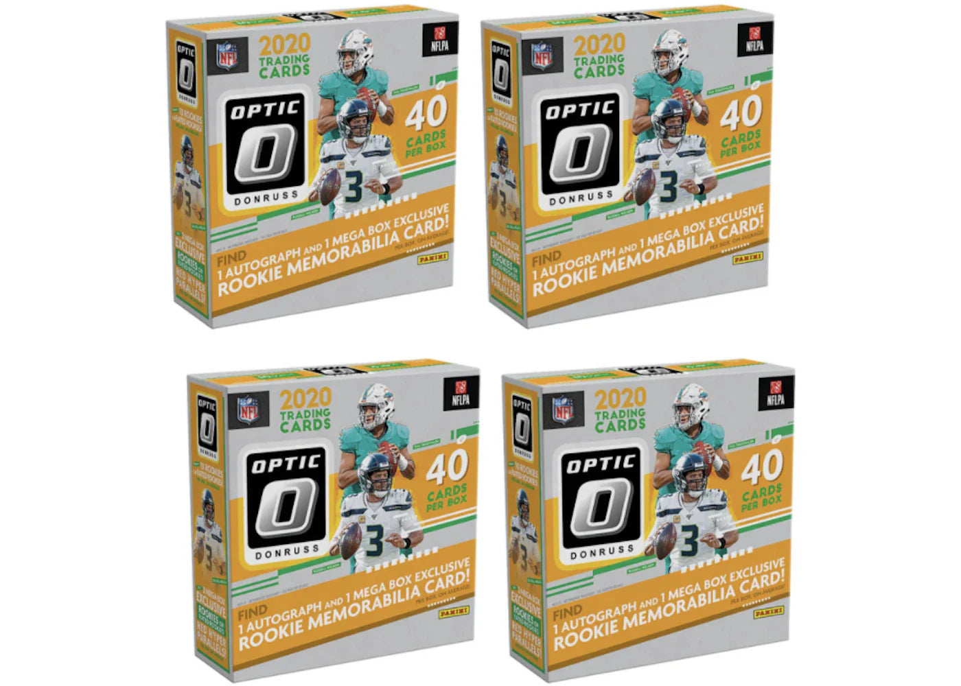 2020 Panini Donruss Optic Football Fanatics Mega Box (Red Hyper Parallels) 4x Lot