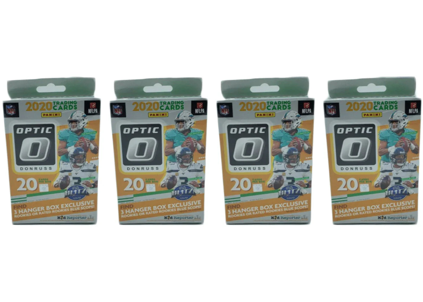 2020 Panini Donruss Optic Football Hanger Box (Blue Scope Parallels) 4x Lot