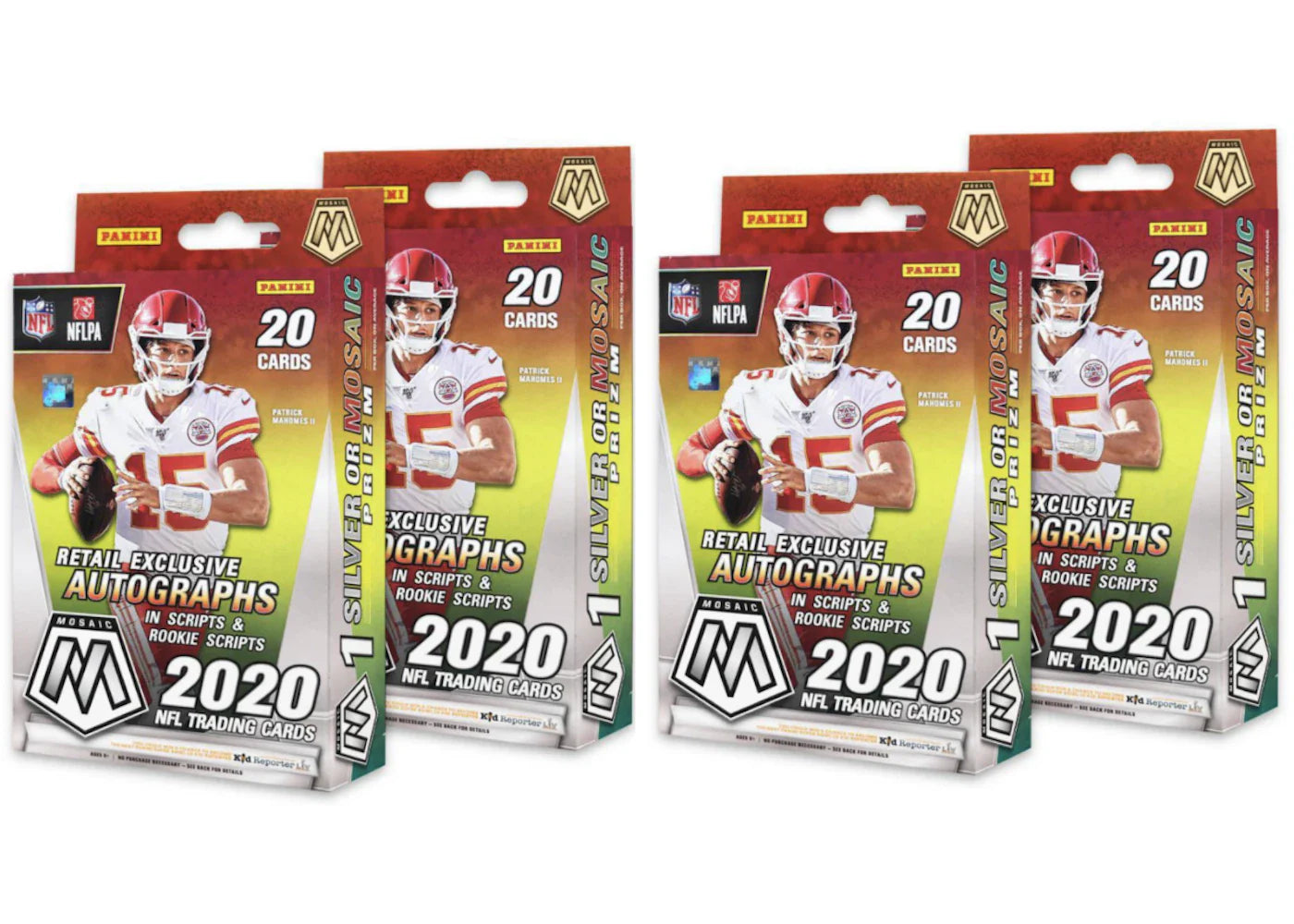 2020 Panini Mosaic Football Hanger Box 4x Lot