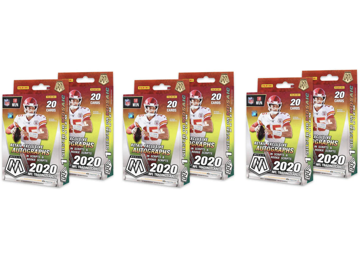 2020 Panini Mosaic Football Hanger Box 6x Lot