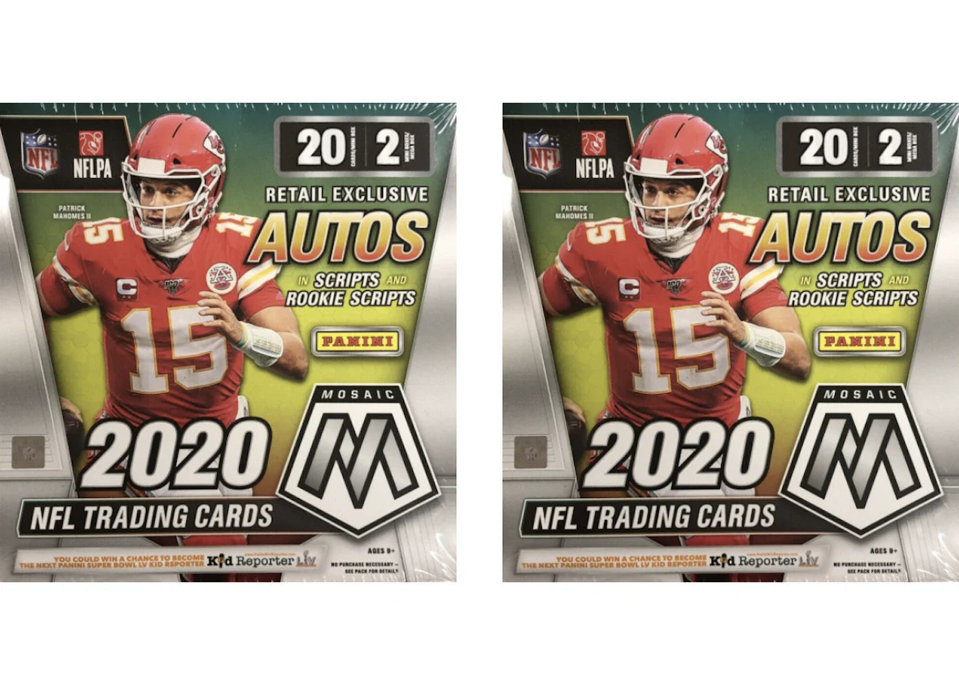 2020 Panini Mosaic Football Wal-Mart Mega Box 2X Lot