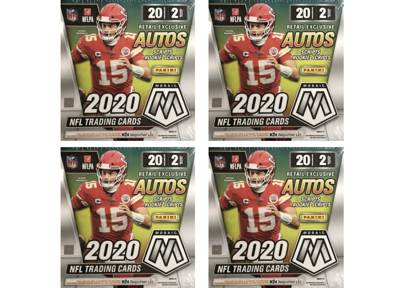 2020 Panini Mosaic Football Wal-Mart Mega Box 4X Lot