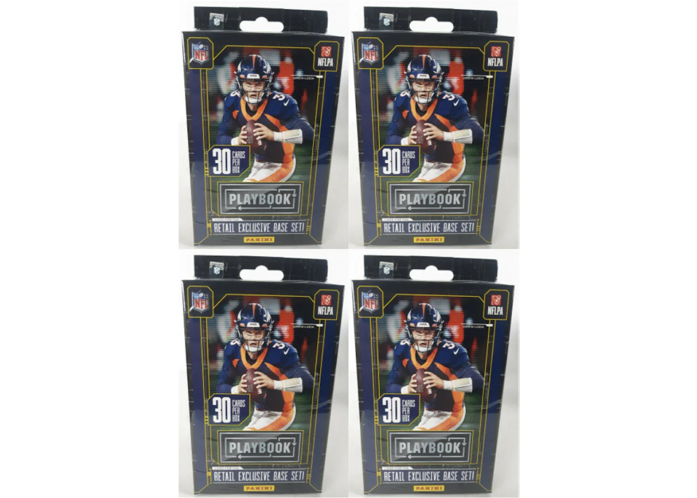 2020 Panini Playbook Football Hanger Box Orange Parallels 4x Lot