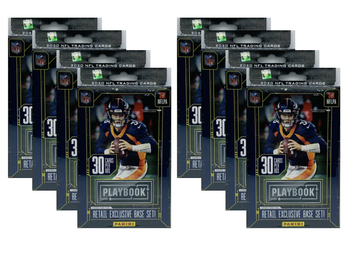 2020 Panini Playbook Football Hanger Box Purple Parallels 8x Lot