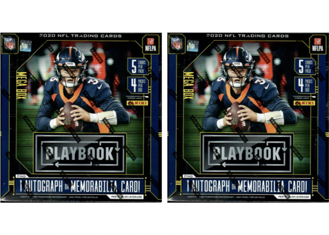 2020 Panini Playbook Football Mega Box Orange Parallels 2x Lot
