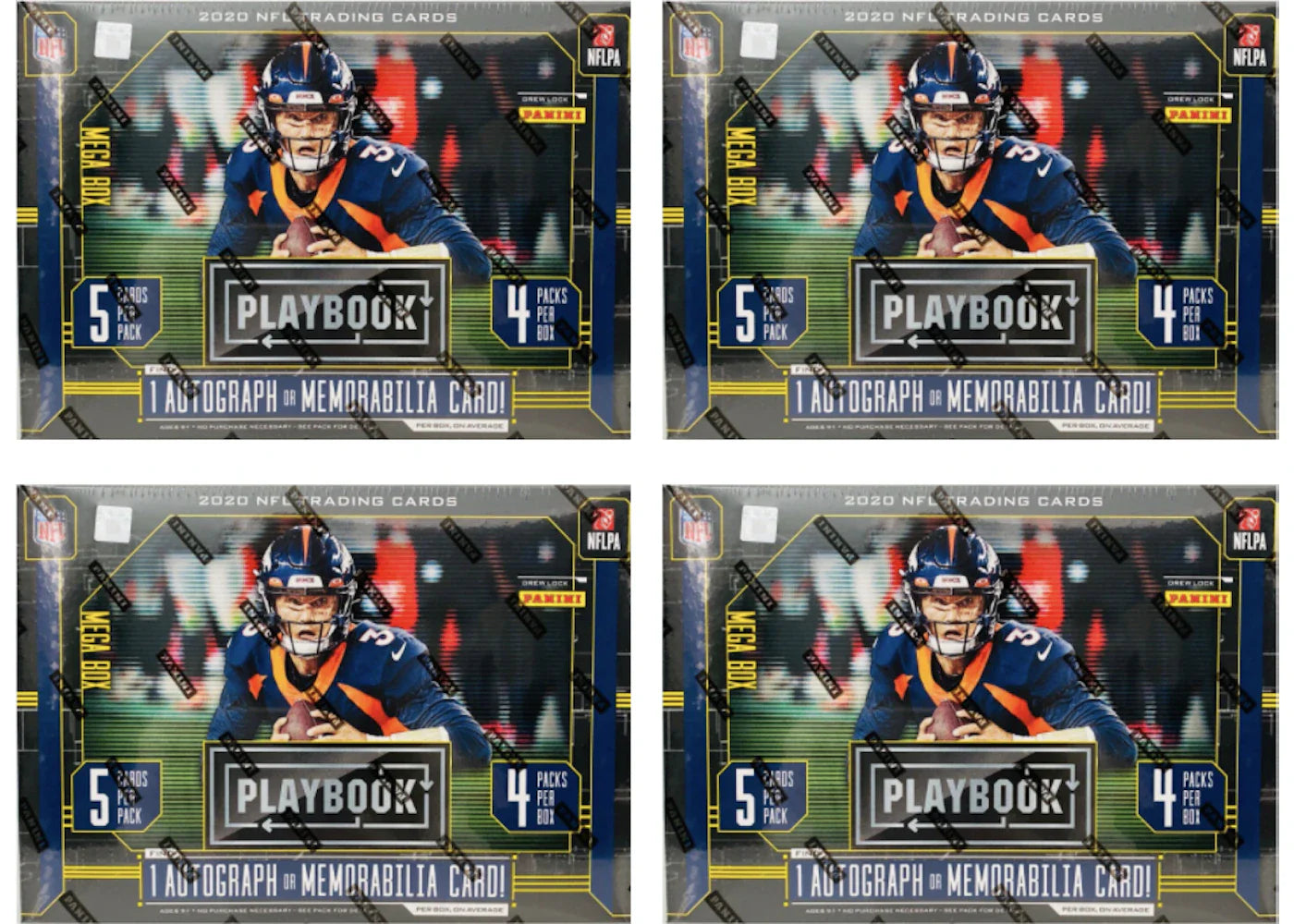 2020 Panini Playbook Football Mega Box Purple Parallels 4x Lot
