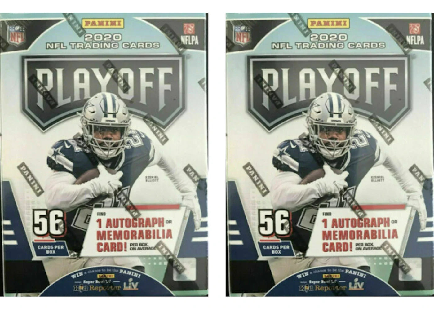 2020 Panini Playoff Football Blaster Box 2x Lot 56 ct.