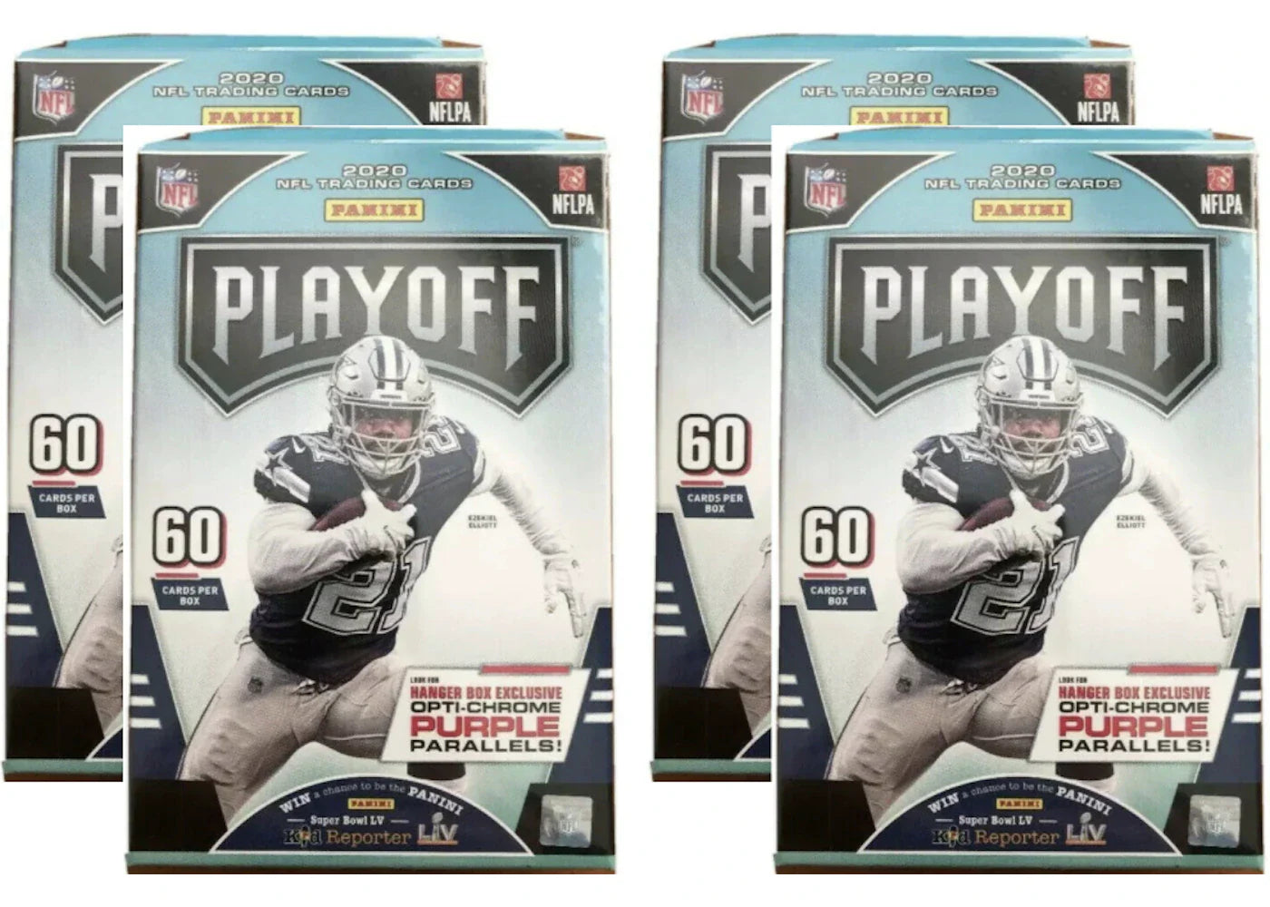 2020 Panini Playoff Football Hanger Box 4x Lot 60 ct.