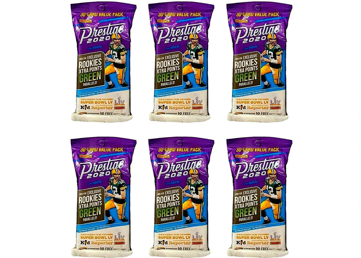 2020 Panini Prestige Football Fat Pack 6x Lot