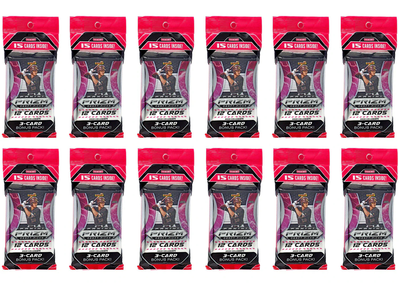 2020 Panini Prizm Draft Picks Baseball Cello Pack 12x Lot
