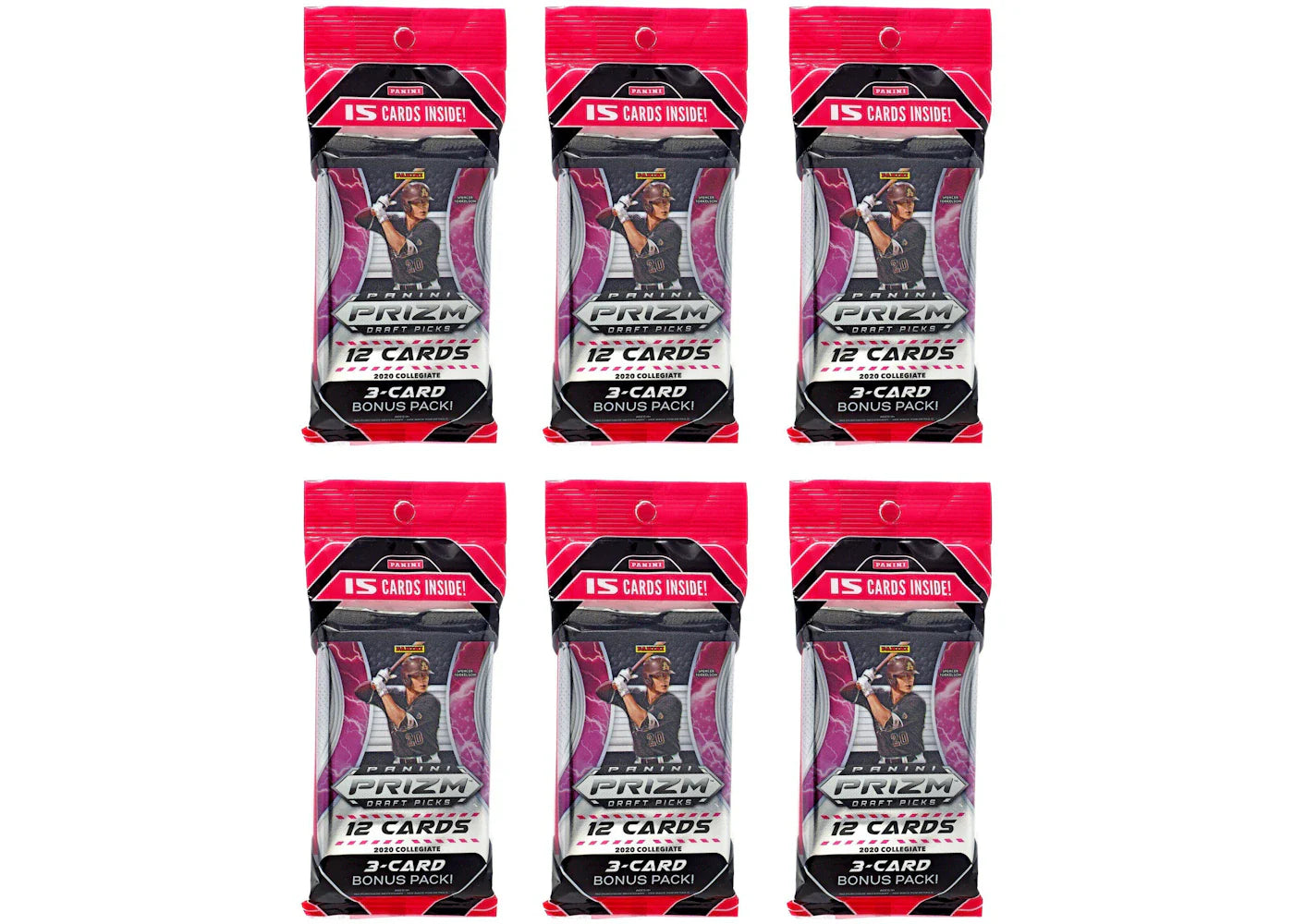 2020 Panini Prizm Draft Picks Baseball Cello Pack 6x Lot