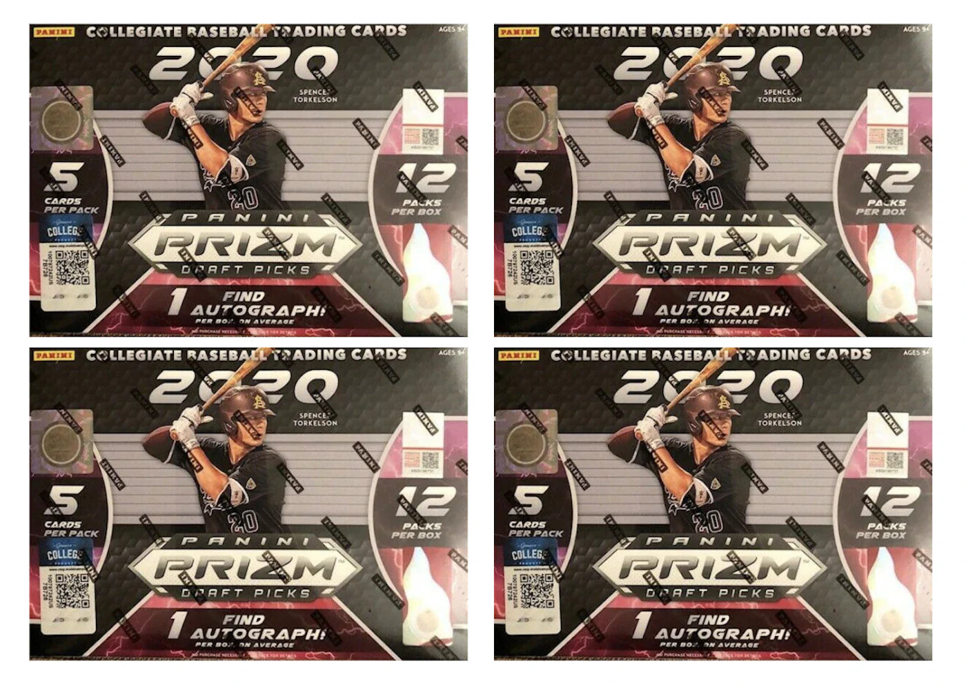 2020 Panini Prizm Draft Picks Baseball Mega Box 60 ct. 4x Lot