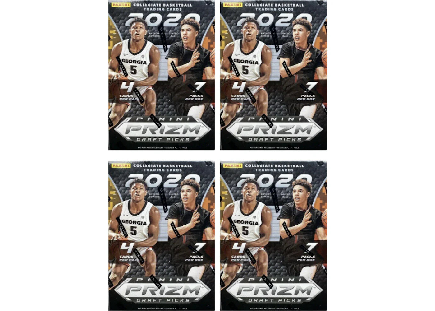 2020 Panini Prizm Draft Picks Basketball Blaster Box 28 ct. 4x Lot
