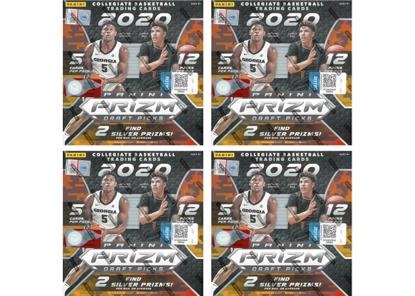 2020 Panini Prizm Draft Picks Basketball Mega Box (Pink Ice Parallels) 4x Lot