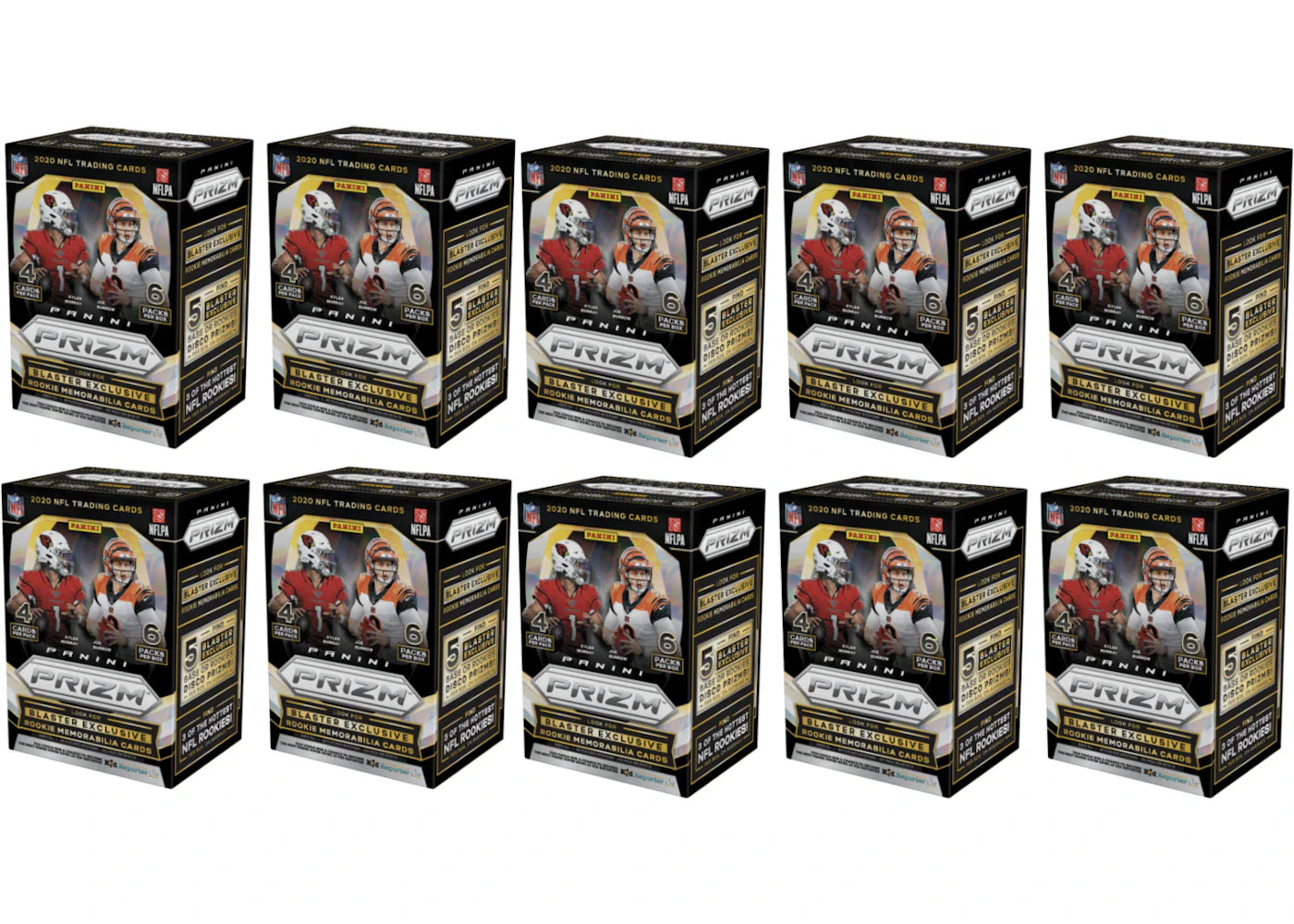 2020 Panini Prizm Football Blaster Box Disco 10x Lot