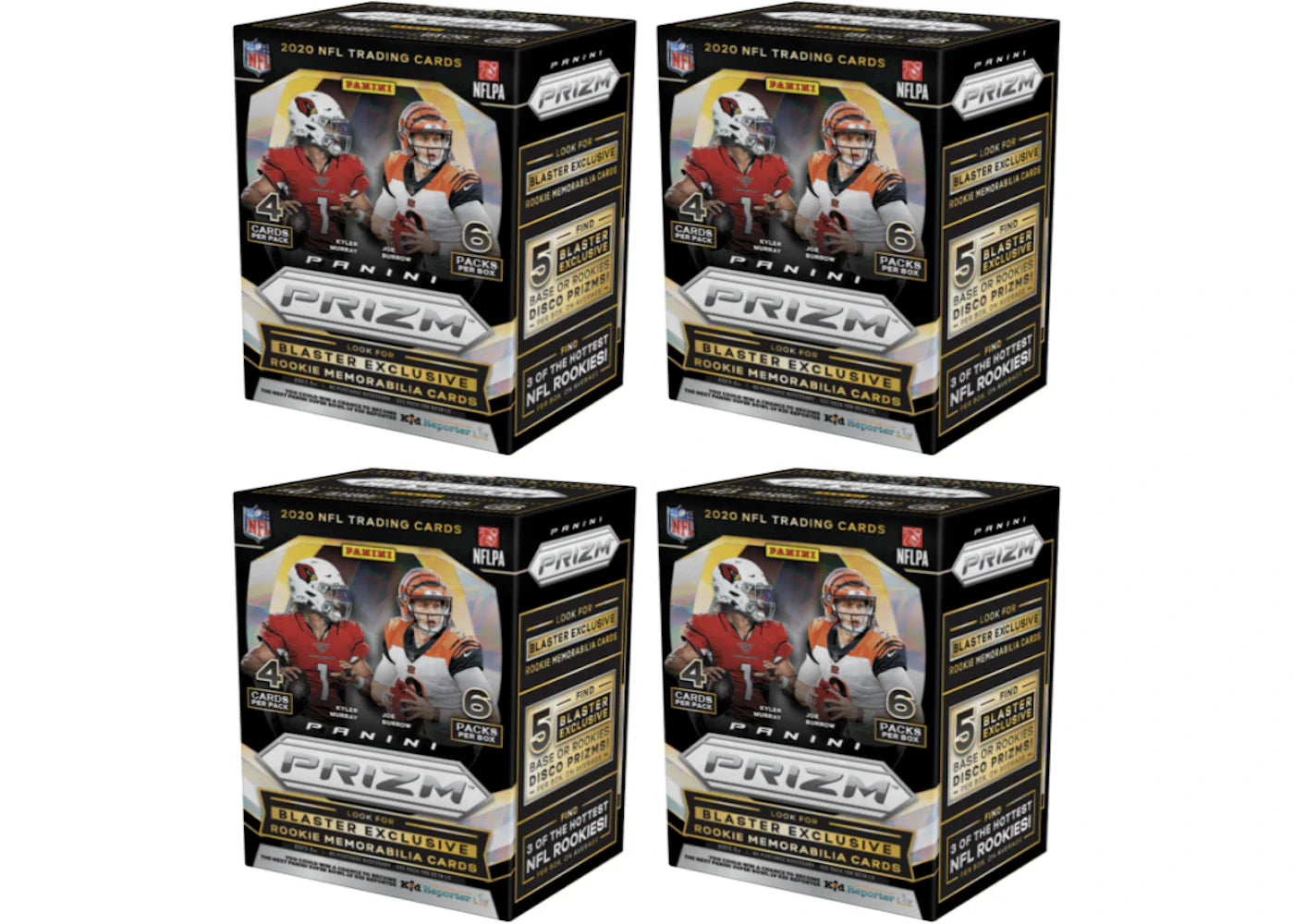 2020 Panini Prizm Football Blaster Box Disco 4x Lot