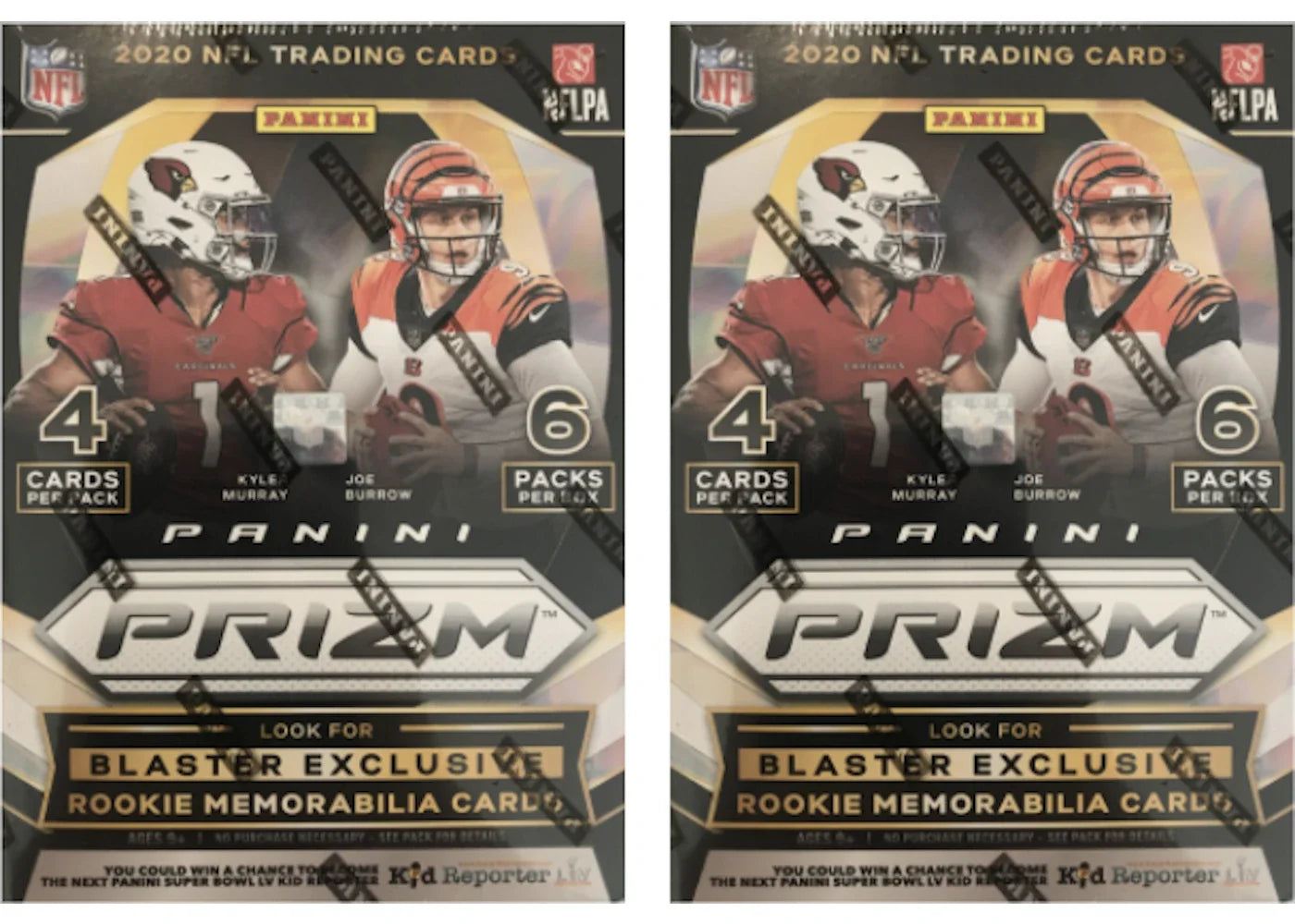 2020 Panini Prizm Football Blaster Box Lazer 2x Lot
