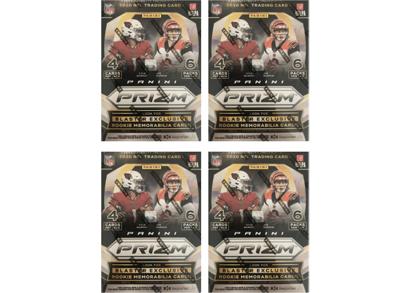2020 Panini Prizm Football Blaster Box Lazer 4x Lot