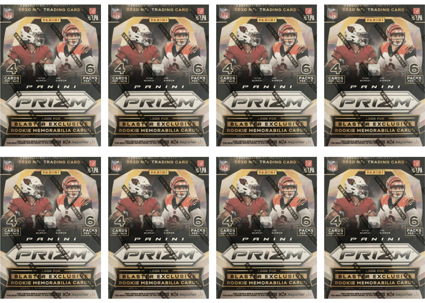 2020 Panini Prizm Football Blaster Box Lazer 8x Lot