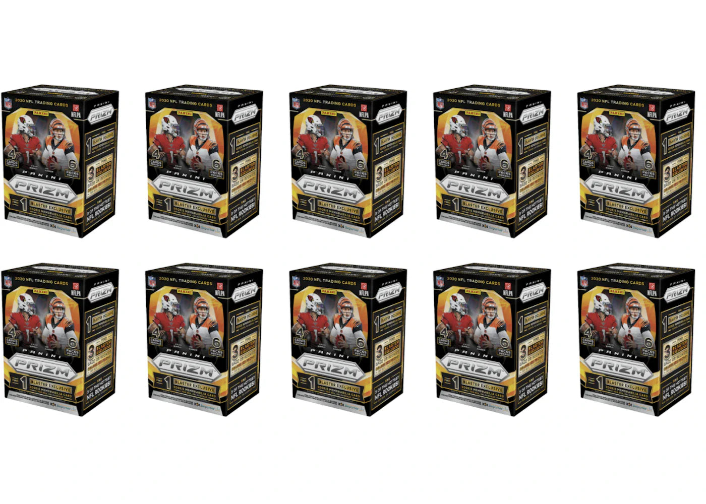 2020 Panini Prizm Football Fanatics Blaster Box Orange Ice 10x Lot