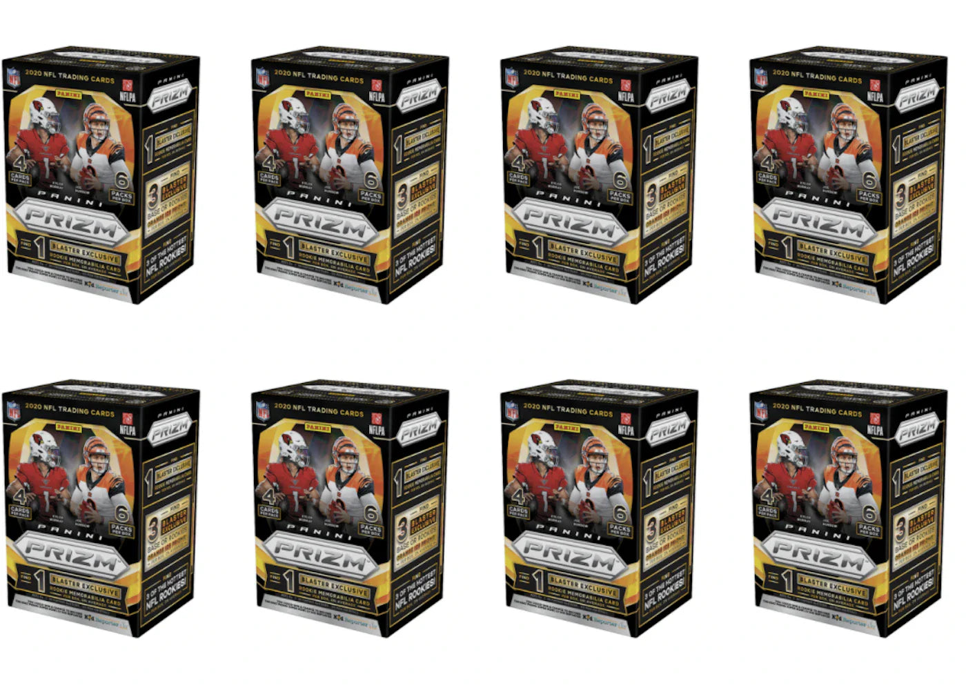 2020 Panini Prizm Football Fanatics Blaster Box Orange Ice 8x Lot