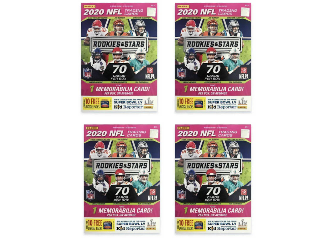 2020 Panini Rookies & Stars Football Blaster Box 4x Lot