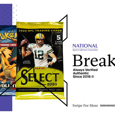 2020 Panini Select Football + 2016 Pokémon XY Evolutions Hobby Box/Booster Box: The National 2021 BreakX (1 Football Pack + 1 Pokémon Pack) July 29th