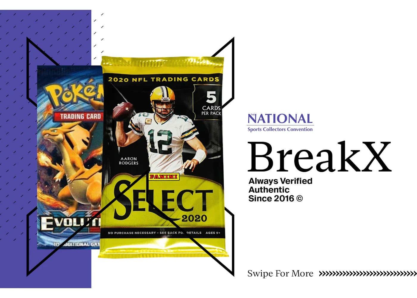 2020 Panini Select Football + 2016 Pokémon XY Evolutions Hobby Box/Booster Box: The National 2021 BreakX (1 Football Pack + 1 Pokémon Pack) July 29th